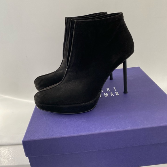 Stuart Weitzman Suede Black Boots | Size 7.5 Comes With Box - Picture 2 of 10